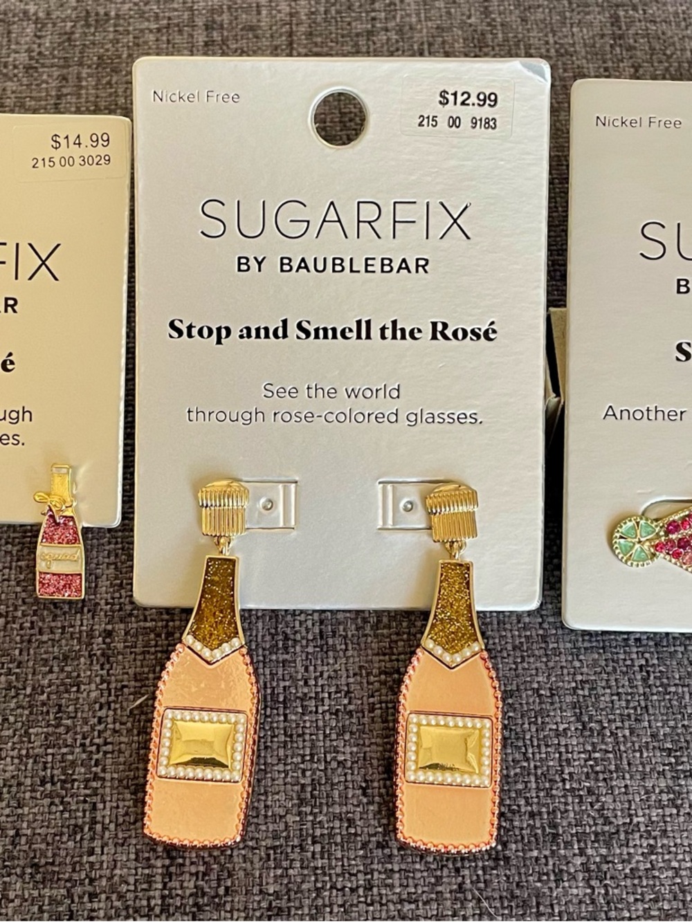 Sugarfix by Baublebear earrings. 3 sets, 4 pair total.